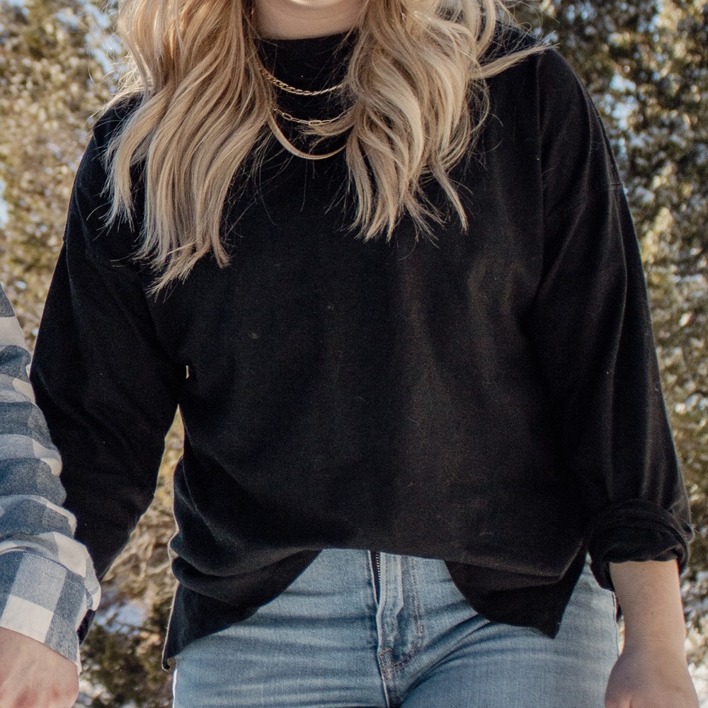 Mock Neck Blouse